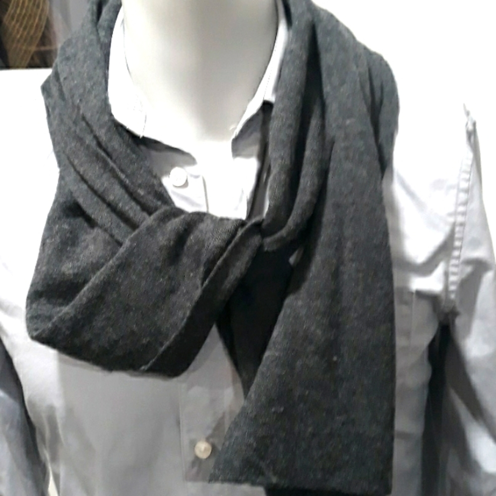 Alfani Charcoal Gray Men's Knit Scarf